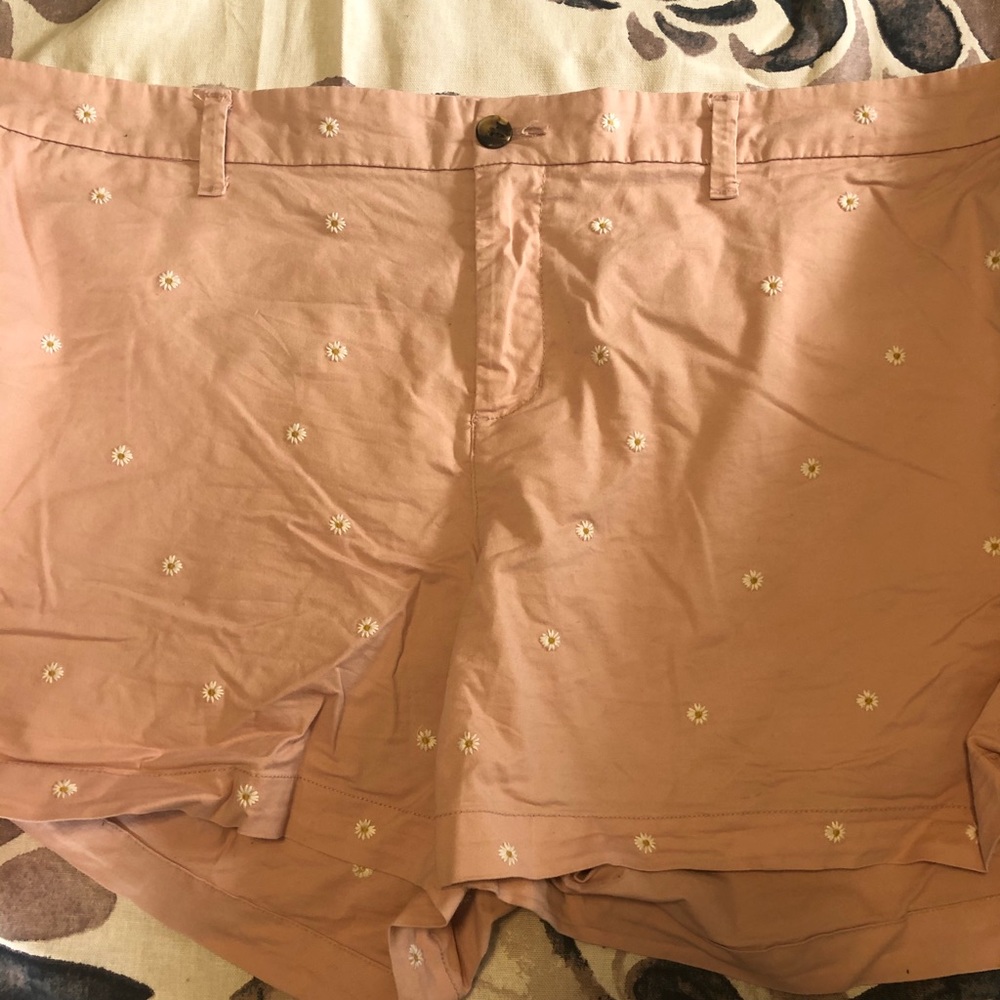 Pink Flower Shorts